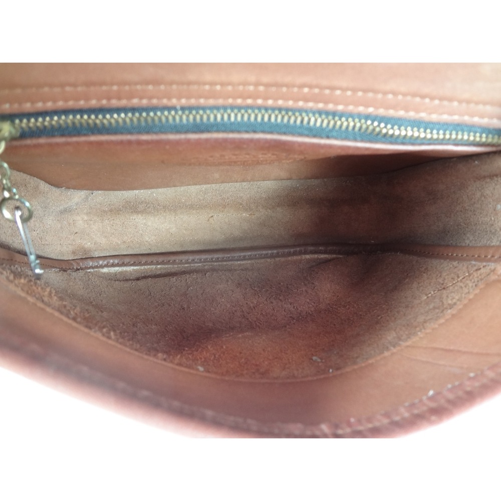 Coach Vintage British Tan Leather Crossbody Saddle Bag 9061 Made in USA - Picture 6 of 8